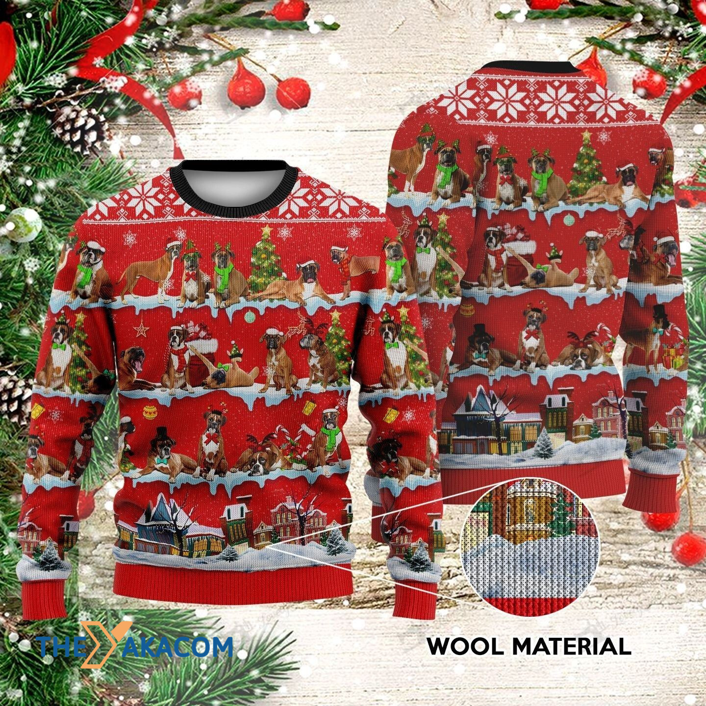 Lots Of Christmas Boxer Dogs Gift For Christmas Ugly Christmas Sweater