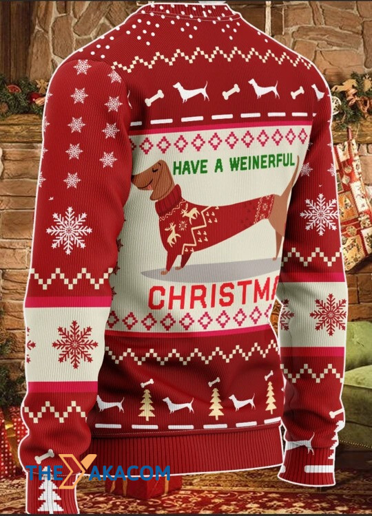Lovely Funny Dog Have A Weinerful Christmas Gift For Christmas Ugly Christmas Sweater