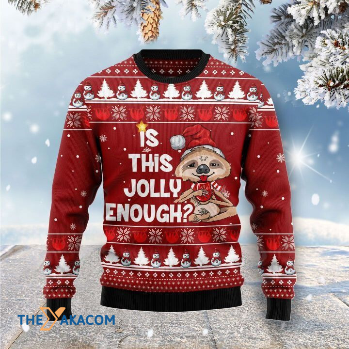 Lovely Sloth Drinking Coffee Is This Jolly Enough Gift For Christmas Ugly Christmas Sweater Lovely Sloth Drinking Coffee Is This Jolly Enough Gift For Christmas Ugly Christmas Sweater