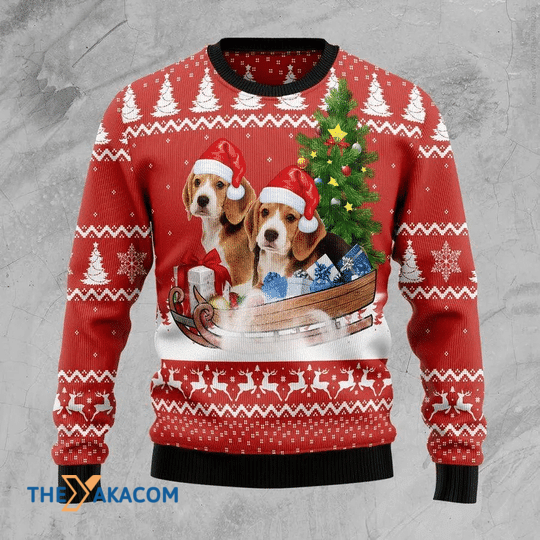 Merry Xmas Beagle Dashing Gift For Christmas Party Ugly Christmas Sweater