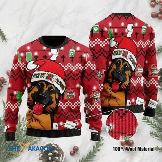 Merry Xmas Black And Tan German Shepherd Dog I_m Done Gift For Christmas Party Ugly Christmas Sweater