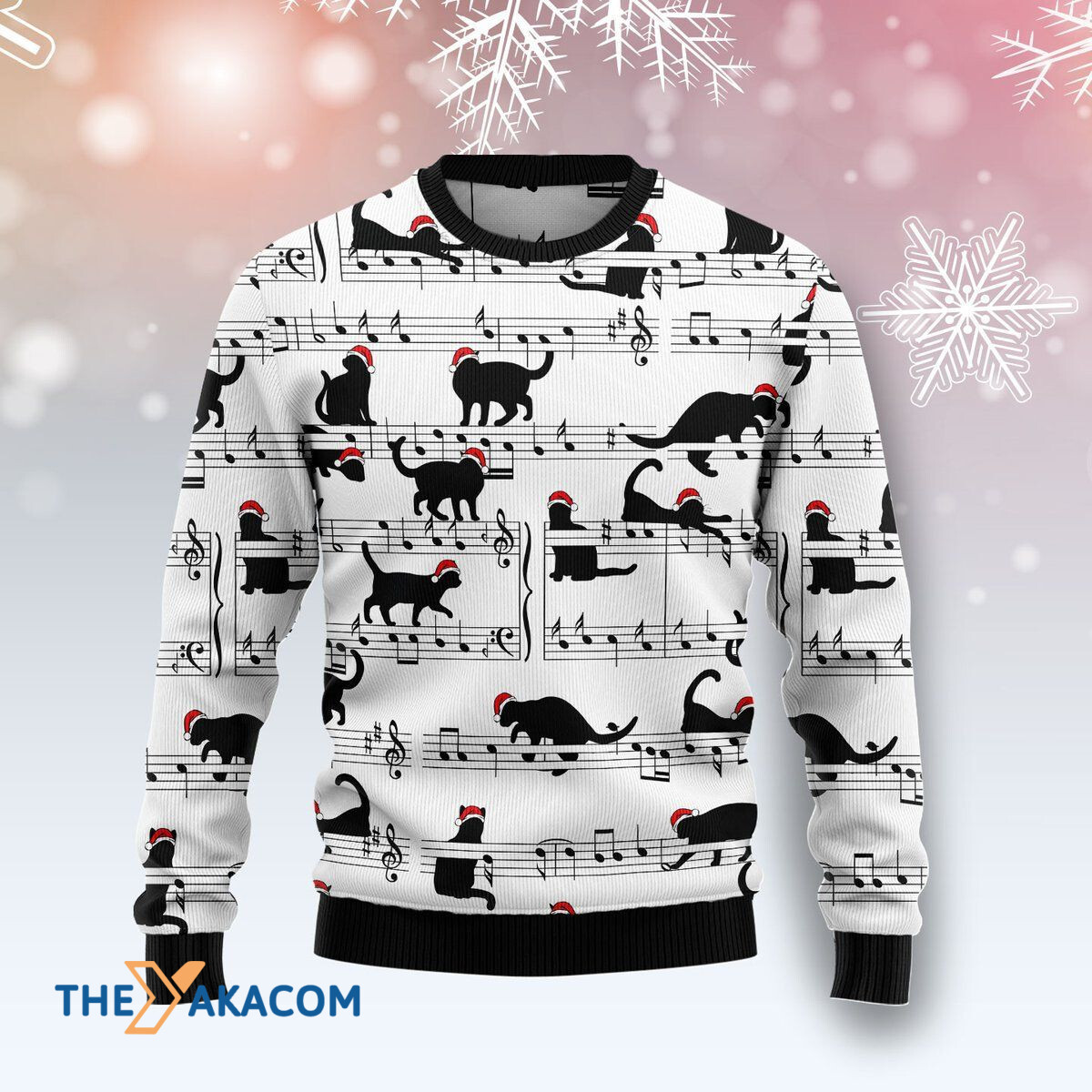 Merry Xmas Black Cat Christmas Music Notes Awesome Gift For Christmas Ugly Christmas Sweater Merry Xmas Black Cat Christmas Music Notes Awesome Gift For Christmas Ugly Christmas Sweater