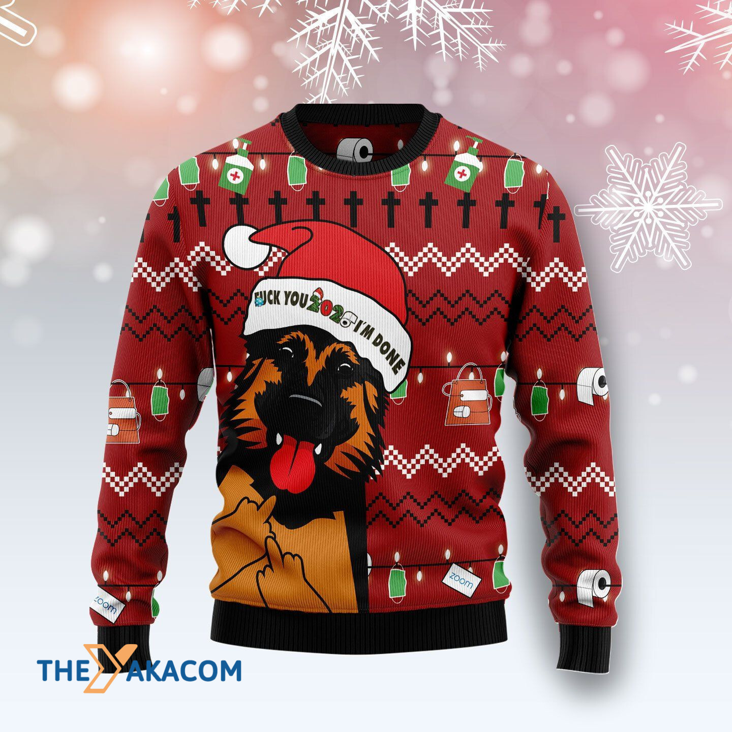Merry Xmas Dog Lovers Funny German Shepherd I_m Done Awesome Gift For Christmas Ugly Christmas Sweater
