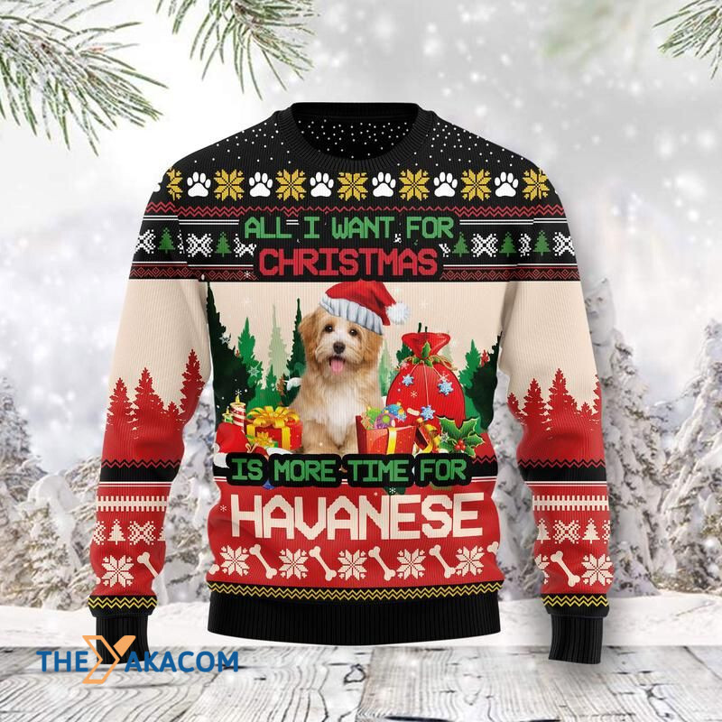 Merry Xmas Dog Lovers Havanese More Time Awesome Gift For Christmas Ugly Christmas Sweater Merry Xmas Dog Lovers Havanese More Time Awesome Gift For Christmas Ugly Christmas Sweater