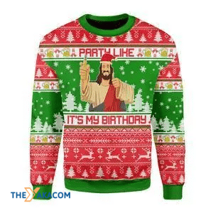 Merry Xmas Drink Like It_s My Birthday Gift For Christmas Party Ugly Christmas Sweater