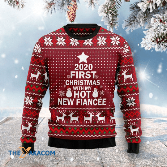 Merry Xmas First Christmas With My Hot Fiance Gift For Christmas Party Ugly Christmas Sweater Merry Xmas First Christmas With My Hot Fiance Gift For Christmas Party Ugly Christmas Sweater