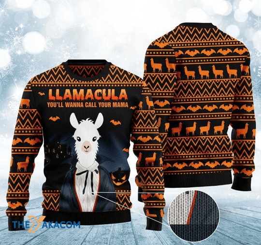 Merry Xmas Funny Llamacula You_ll Wanna Call Mama With Awesome Pattern Ugly Christmas Sweater Merry Xmas Funny Llamacula You_ll Wanna Call Mama With Awesome Pattern Ugly Christmas Sweater