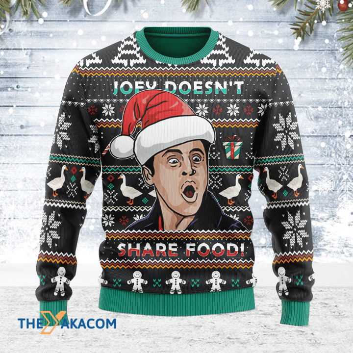 Merry Xmas He Doesn_t Share Food Awesome Gift For Christmas Ugly Christmas Sweater