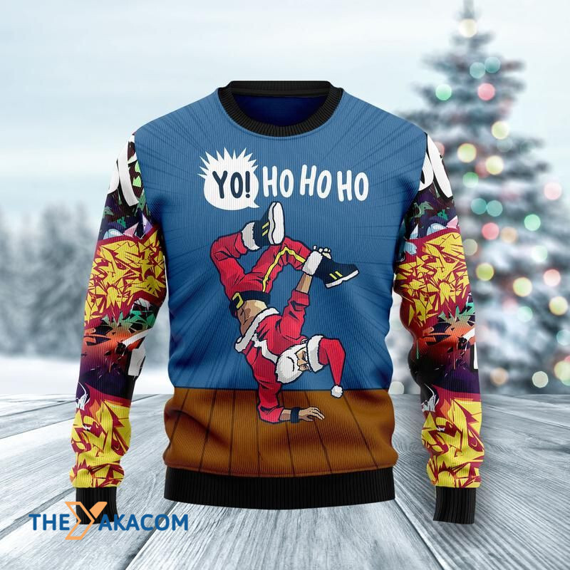 Merry Xmas Hip-Hop Santa Yo Awesome Gift For Christmas Ugly Christmas Sweater