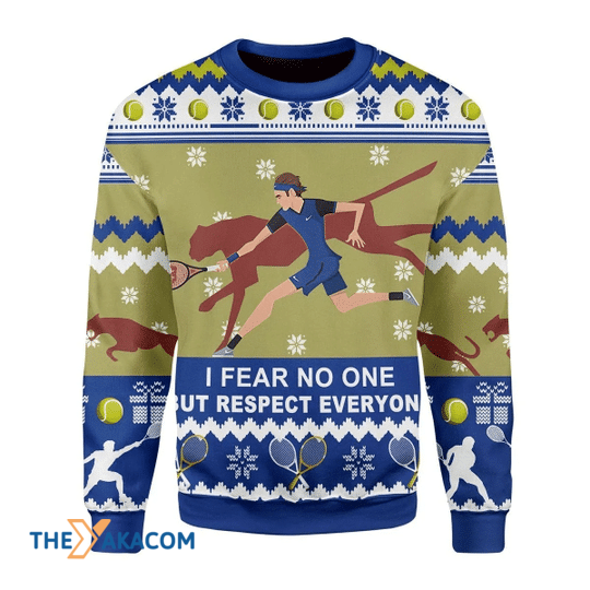 Merry Xmas I Fear No One But Respect Everyone Gift For Christmas Party Ugly Christmas Sweater Merry Xmas I Fear No One But Respect Everyone Gift For Christmas Party Ugly Christmas Sweater