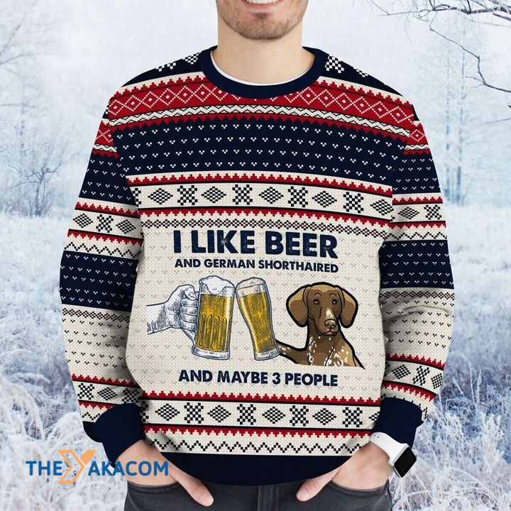 Merry Xmas I Like Beer And German Shorthaired Awesome Gift For Dog Lovers Ugly Christmas Sweater Merry Xmas I Like Beer And German Shorthaired Awesome Gift For Dog Lovers Ugly Christmas Sweater