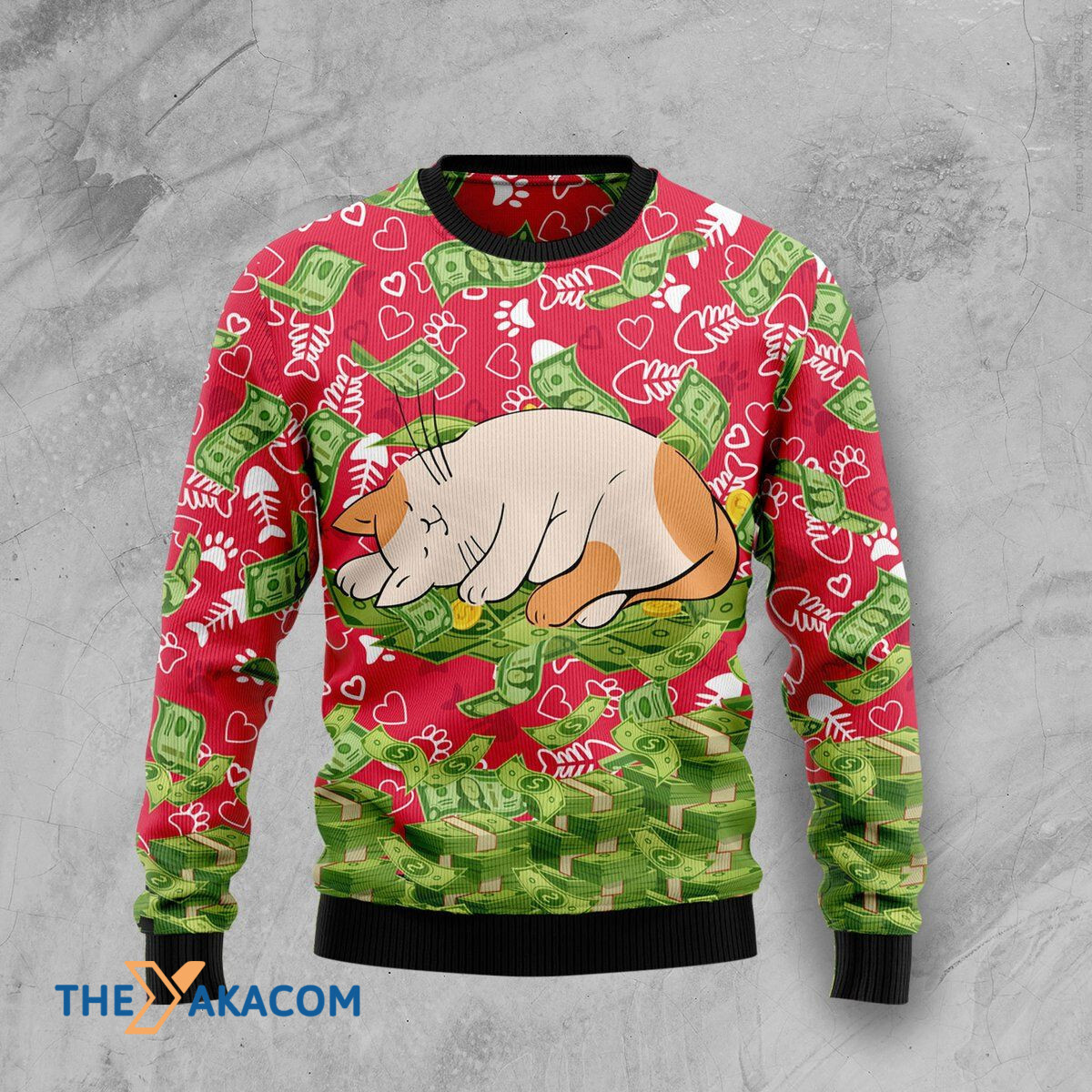 Merry Xmas I Work Hard So That My Cat Can Have A Better Life Awesome Gift For Christmas Ugly Christmas Sweater