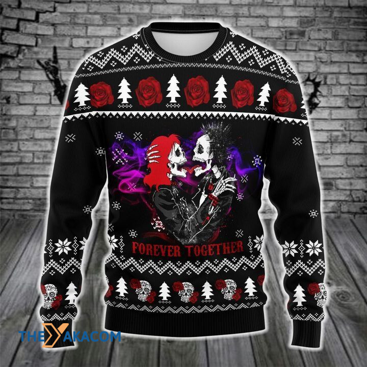 Merry Xmas Kiss Of Death Forever Together Awesome Gift For Christmas Ugly Christmas Sweater