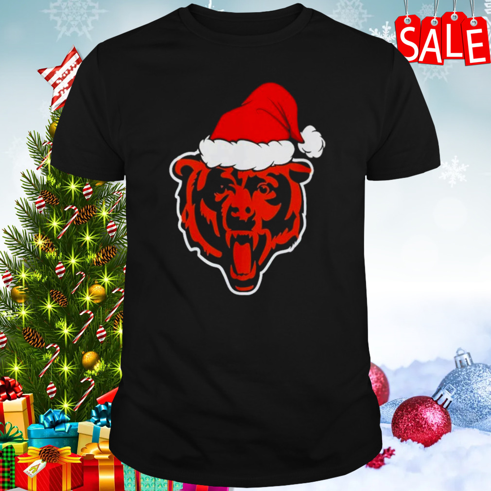 Chicago Bears logo Santa Hat Christmas 2023 Shirt