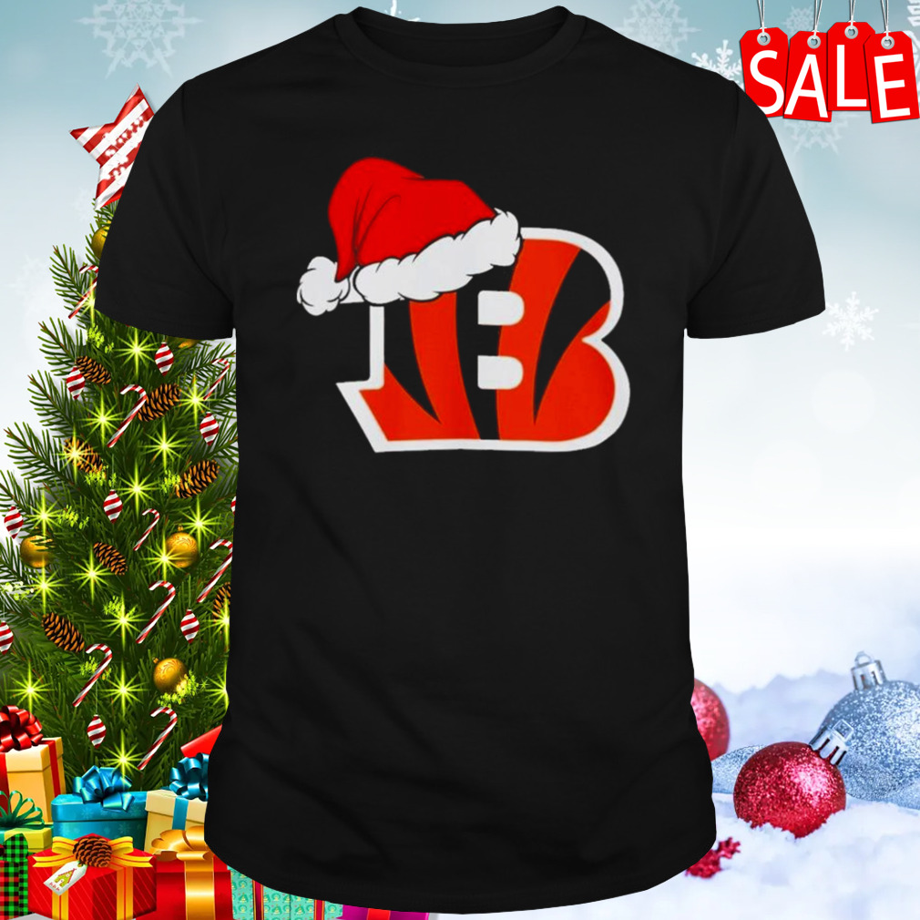 Cincinnati Bengals logo Santa Hat Christmas 2023 Shirt