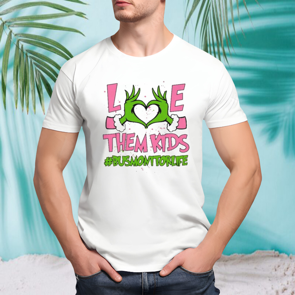 Hand of the Grinch love them kids bus monitor life Christmas 2023 sweatshirt