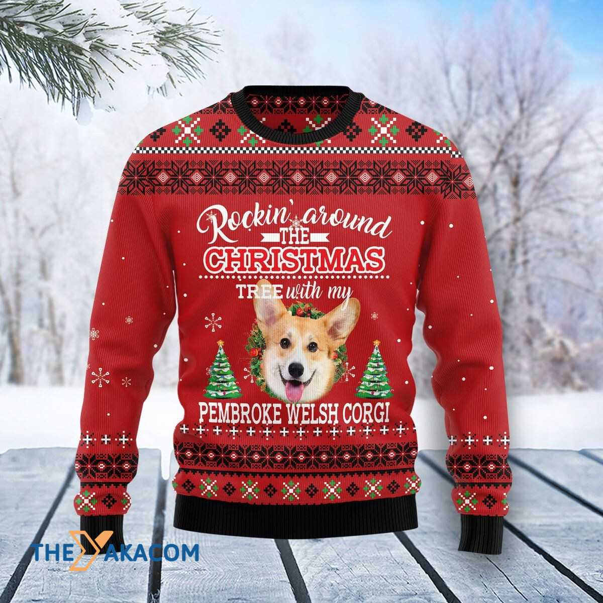 Merry Xmas Pembroke Welsh Corgi Rockin_ Awesome Gift For Christmas Ugly Christmas Sweater Merry Xmas Pembroke Welsh Corgi Rockin_ Awesome Gift For Christmas Ugly Christmas Sweater