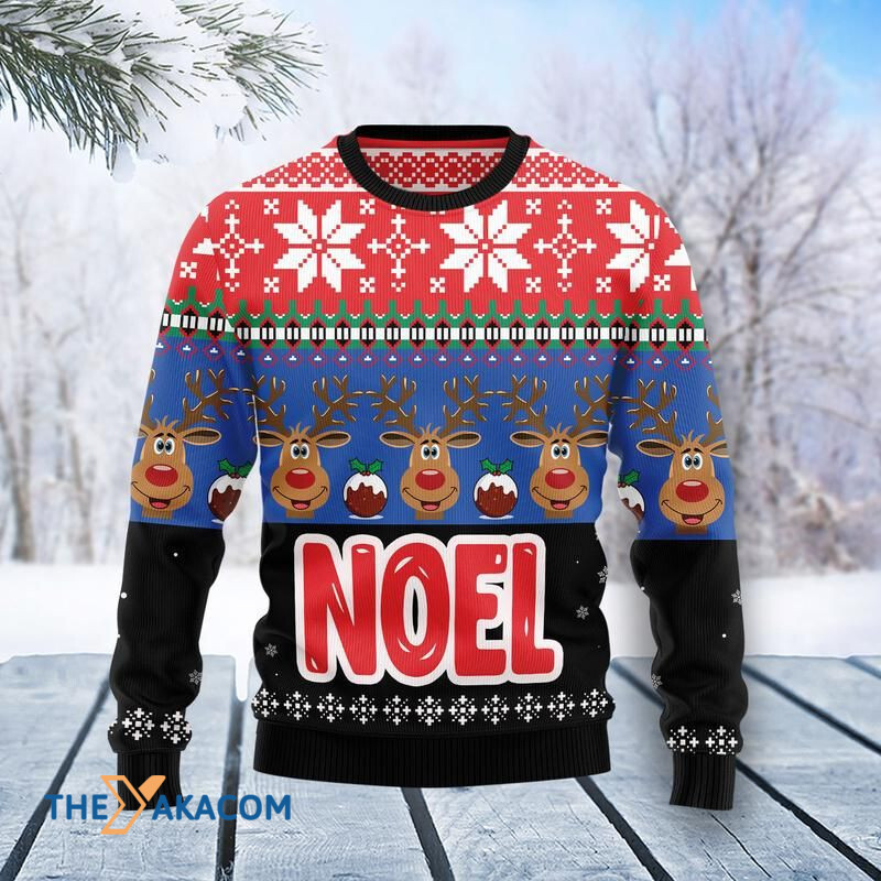 Merry Xmas Reindeer Noel Awesome Gift For Christmas Ugly Christmas Sweater