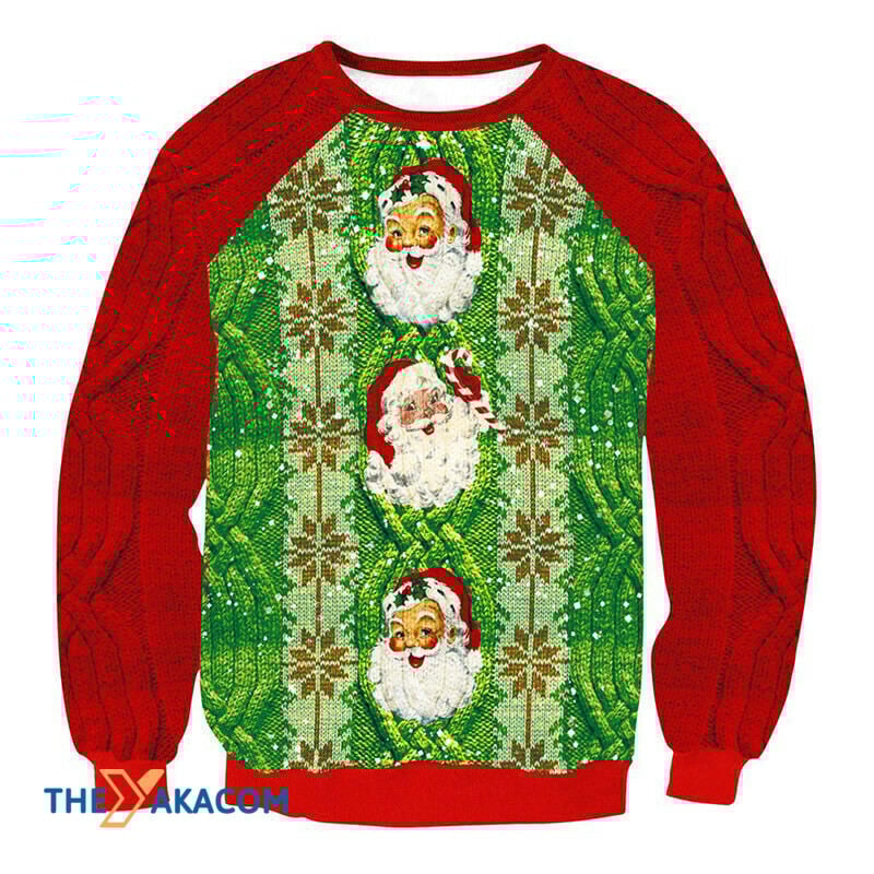 Merry Xmas Santa Claus Ornament Print Awesome Gift For Christmas Ugly Christmas Sweater