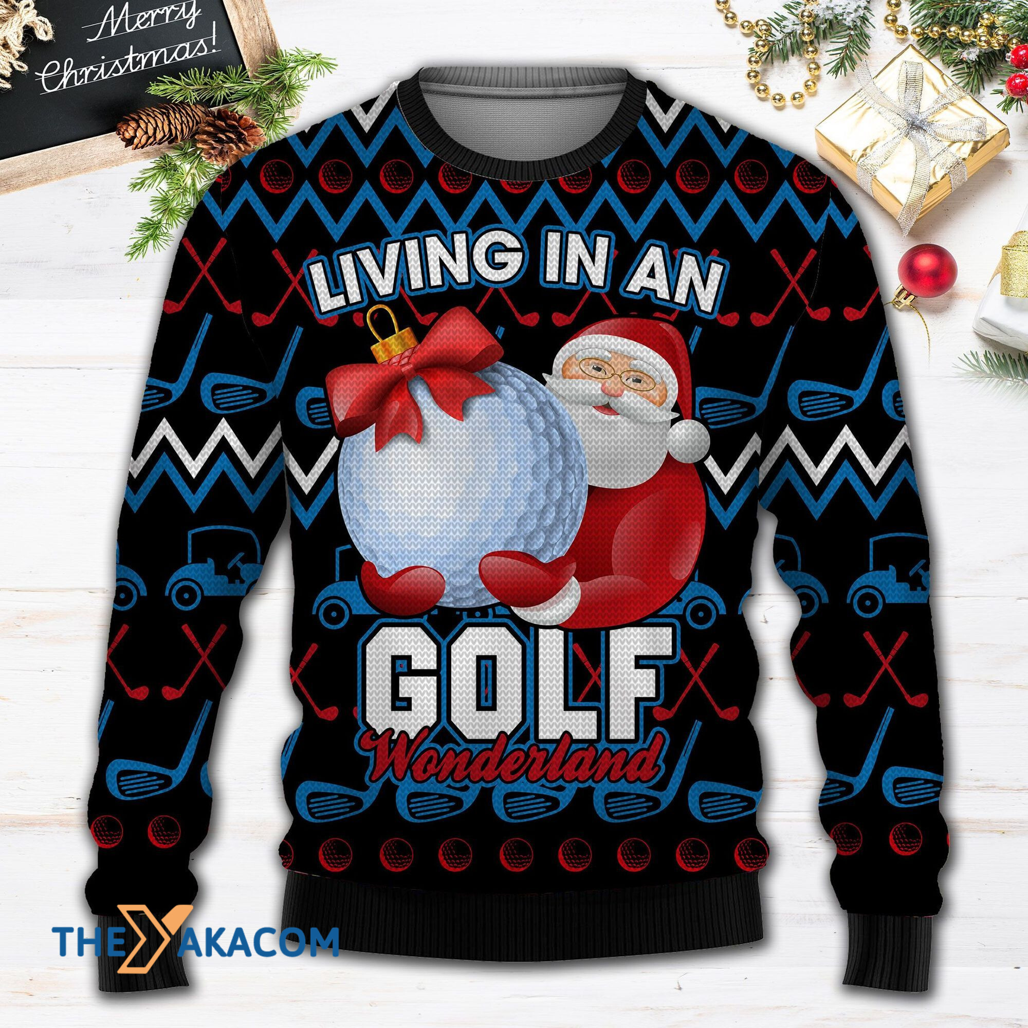 Merry Xmas Santa Clause Living In Golf Wonderland Awesome Gift For Christmas Ugly Christmas Sweater Merry Xmas Santa Clause Living In Golf Wonderland Awesome Gift For Christmas Ugly Christmas Sweater
