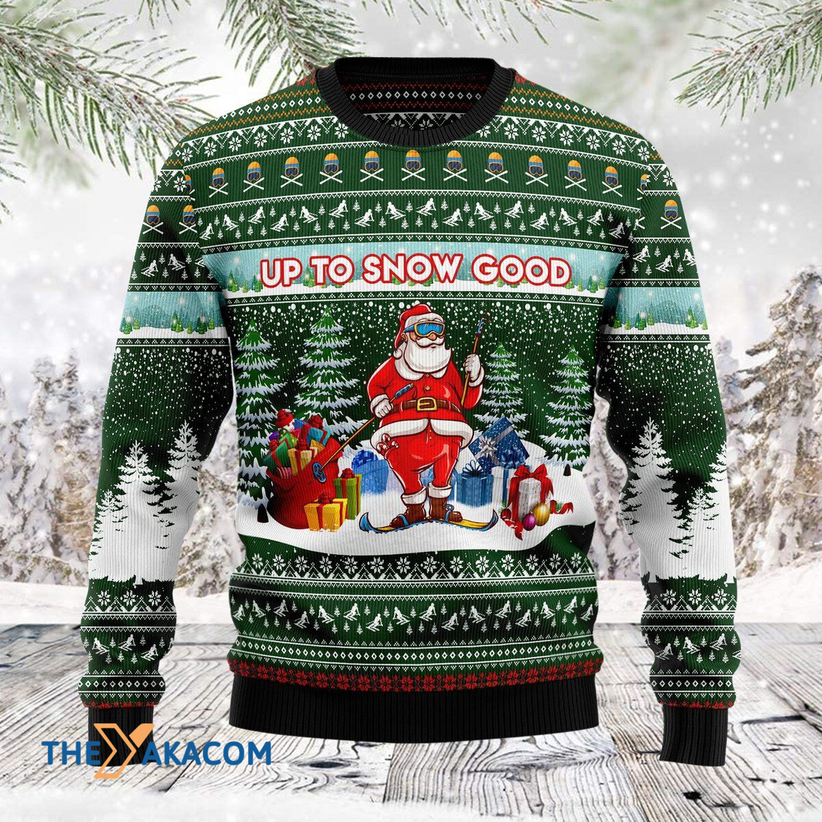 Merry Xmas Santa Clause Skiing Up To Snow Good Awesome Gift For Christmas Ugly Christmas Sweater Merry Xmas Santa Clause Skiing Up To Snow Good Awesome Gift For Christmas Ugly Christmas Sweater
