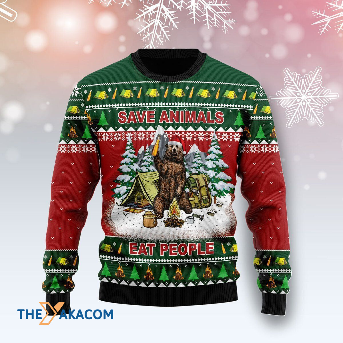 Merry Xmas Save Animals, Eat People Bear Awesome Gift For Christmas Ugly Christmas Sweater Merry Xmas Save Animals, Eat People Bear Awesome Gift For Christmas Ugly Christmas Sweater