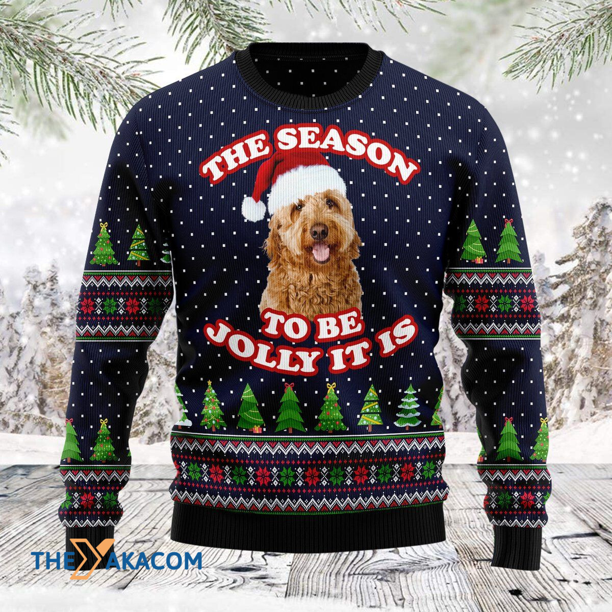 Merry Xmas The Season To Be Jolly Goldendoodle Awesome Gift For Christmas Ugly Christmas Sweater Merry Xmas The Season To Be Jolly Goldendoodle Awesome Gift For Christmas Ugly Christmas Sweater