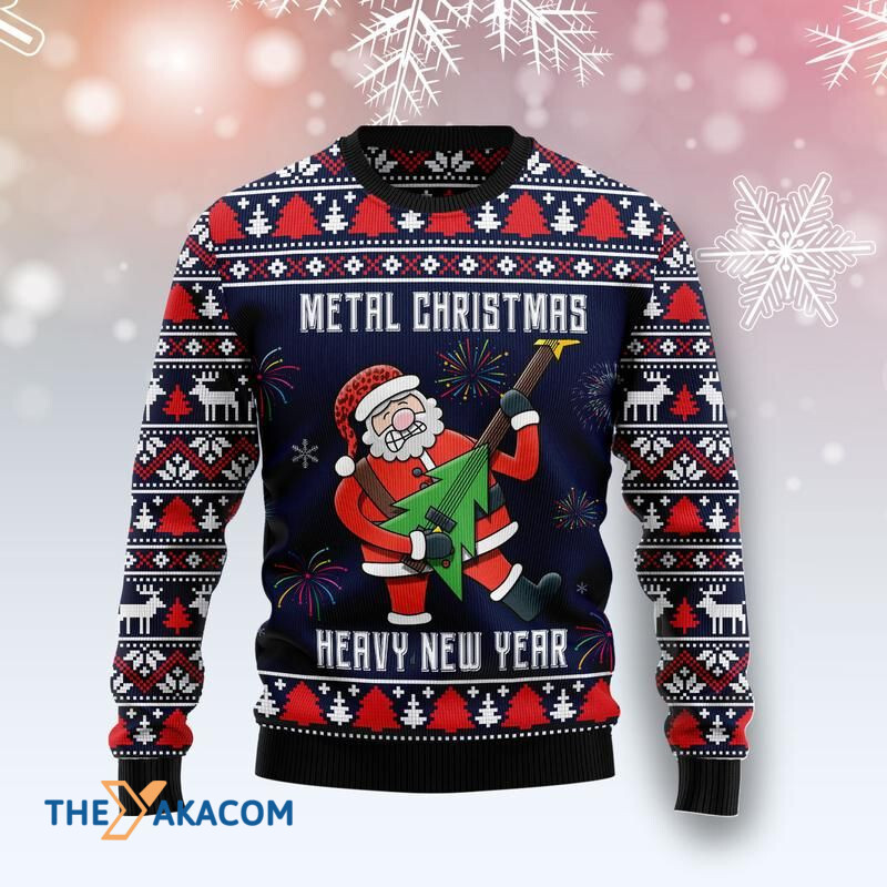 Metal Christmas Heavy New Year Awesome Gift For Christmas Ugly Christmas Sweater