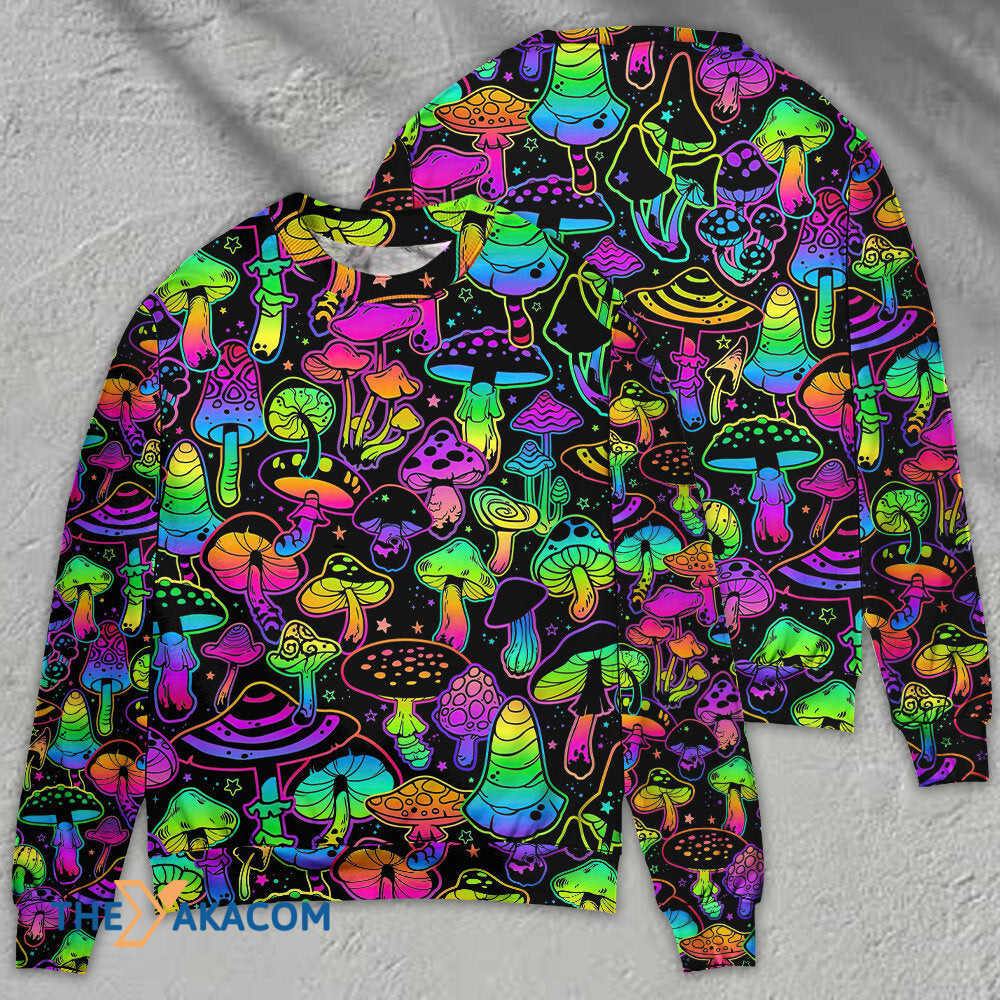 Mushroom Stunning Neon Magic Amazing Style Gift For Lover Ugly Christmas Sweater