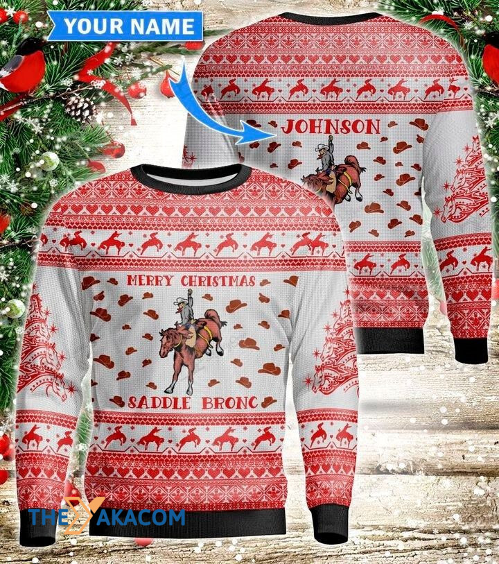 Personalized Christmas Day_s Galloping Horseman Gift For Christmas Ugly Christmas Sweater
