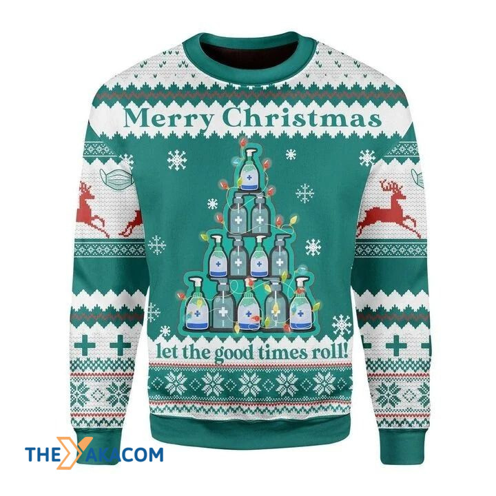 Sanitizer Merry Christmas Let The Good Times Roll Gift For Christmas Ugly Christmas Sweater Sanitizer Merry Christmas Let The Good Times Roll Gift For Christmas Ugly Christmas Sweater