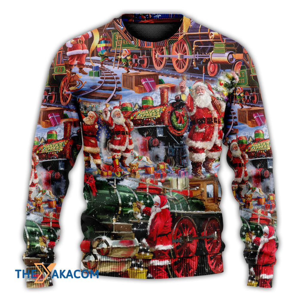 Santa Christmas Snow Village Christmas Spirit Of Giving Gift For Lover Ugly Christmas Sweater Santa Christmas Snow Village Christmas Spirit Of Giving Gift For Lover Ugly Christmas Sweater