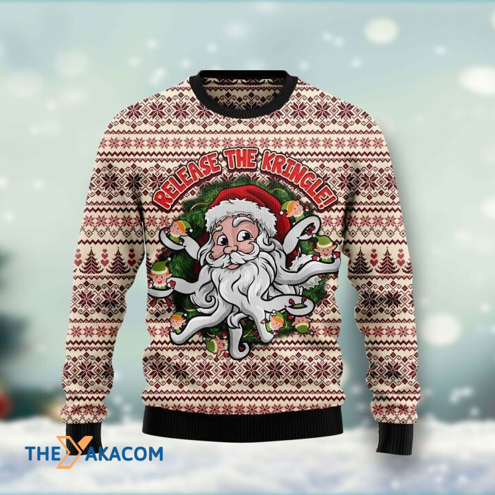 Santa Claus Keep The Tiny Baby Release The Kringle Gift For Christmas Ugly Christmas Sweater Santa Claus Keep The Tiny Baby Release The Kringle Gift For Christmas Ugly Christmas Sweater