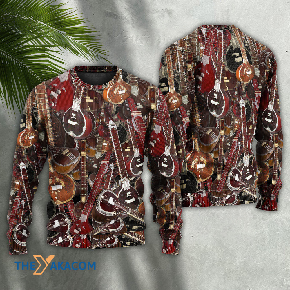 Sitar I_m Awesome I Play Sitar Gift For Lover Ugly Christmas Sweater