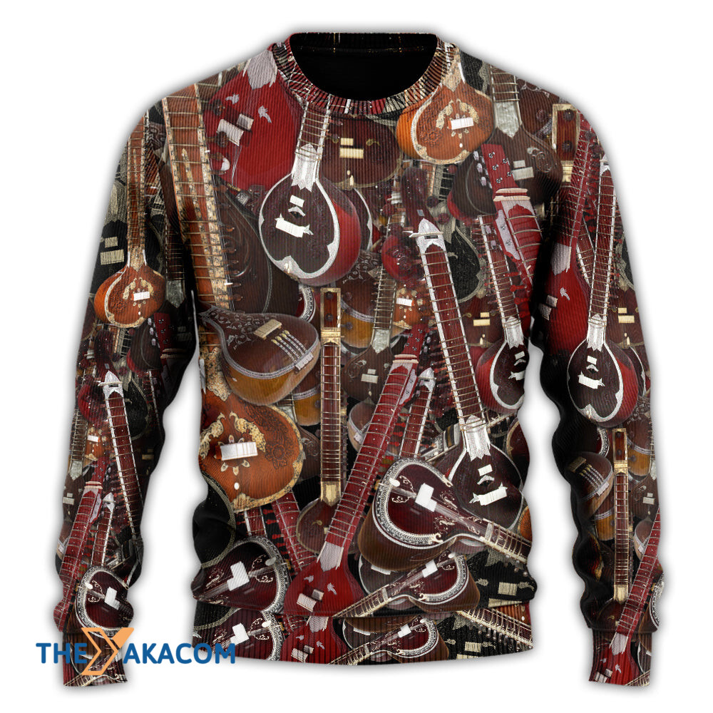 Sitar I_m Awesome I Play Sitar Gift For Lover Ugly Christmas Sweater