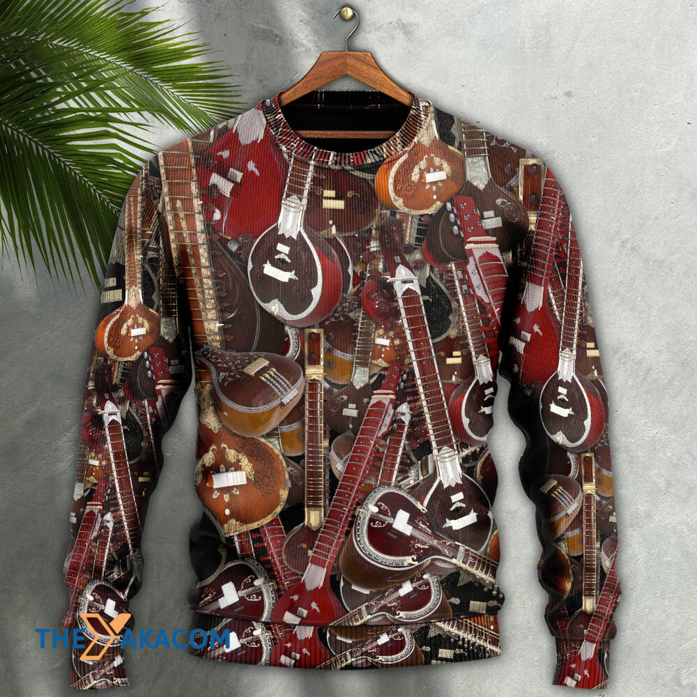 Sitar I_m Awesome I Play Sitar Gift For Lover Ugly Christmas Sweater
