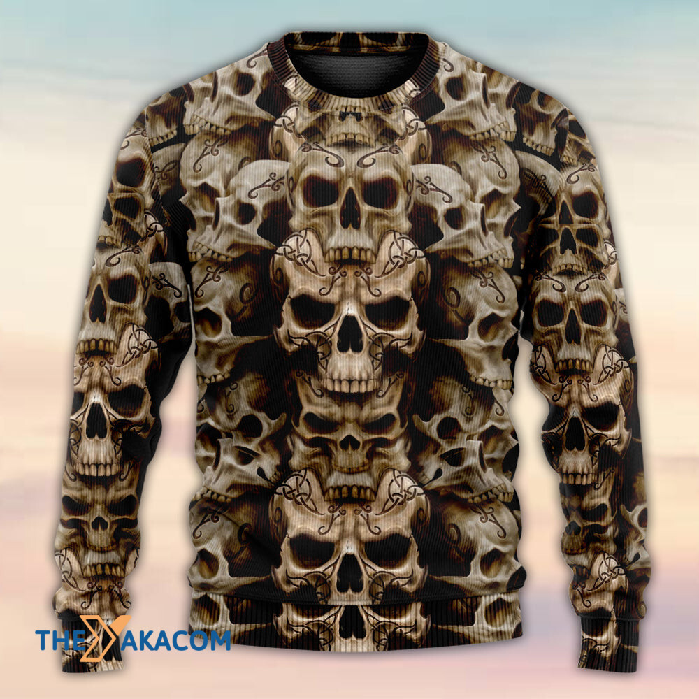 Skull Dark Inside Everyone Gift For Lover Ugly Christmas Sweater