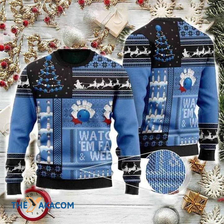 Snowman Watch _Em Fall And Sweep Gift For Christmas Ugly Christmas Sweater