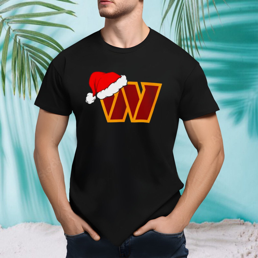 Washington Commanders logo Santa Hat Christmas 2023 Shirt