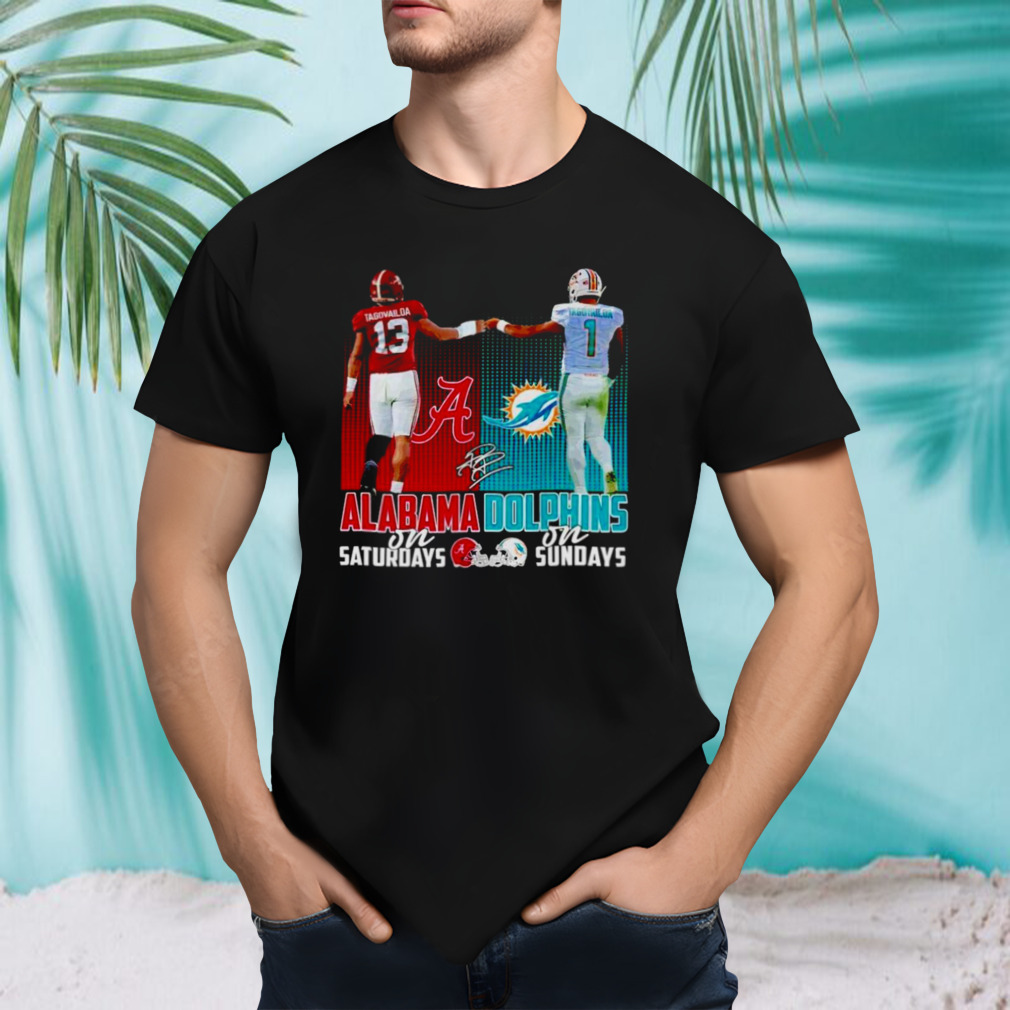 Alabama On Saturdays and Dophins On Sundays shirt