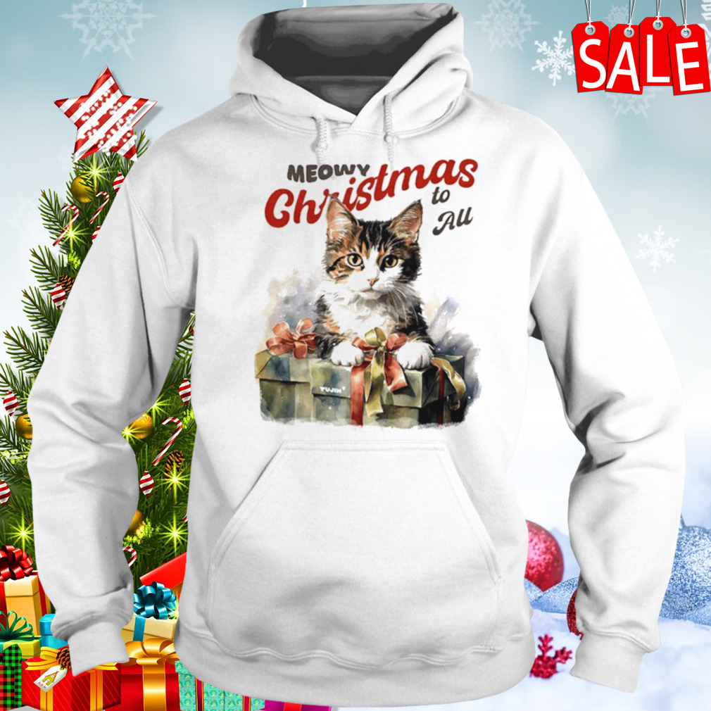 Cat meow Christmas to all shirt 5 Hoodie