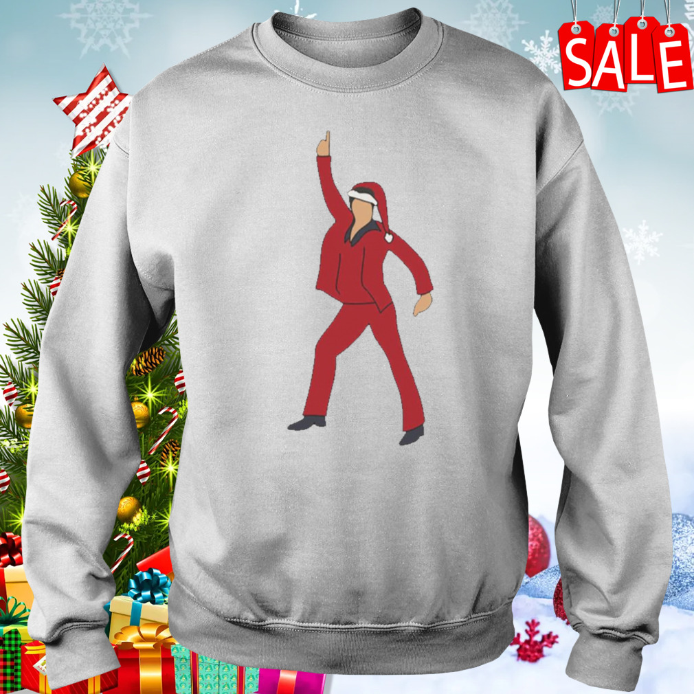 Christmas Disco Fever Santa John Travolta Emoji shirt 4 Sweater