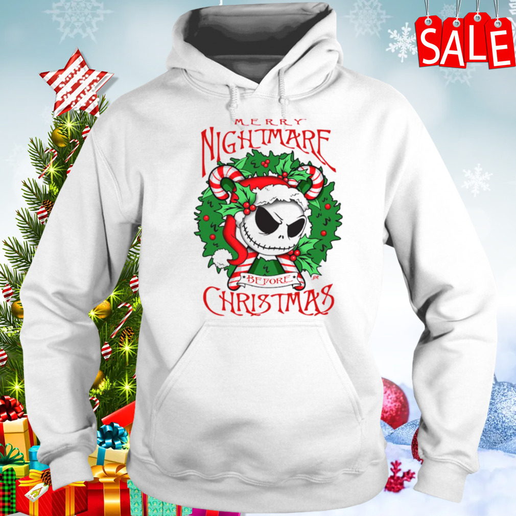 Christmas Jack Skellington Red Candy Cane shirt 5 Hoodie