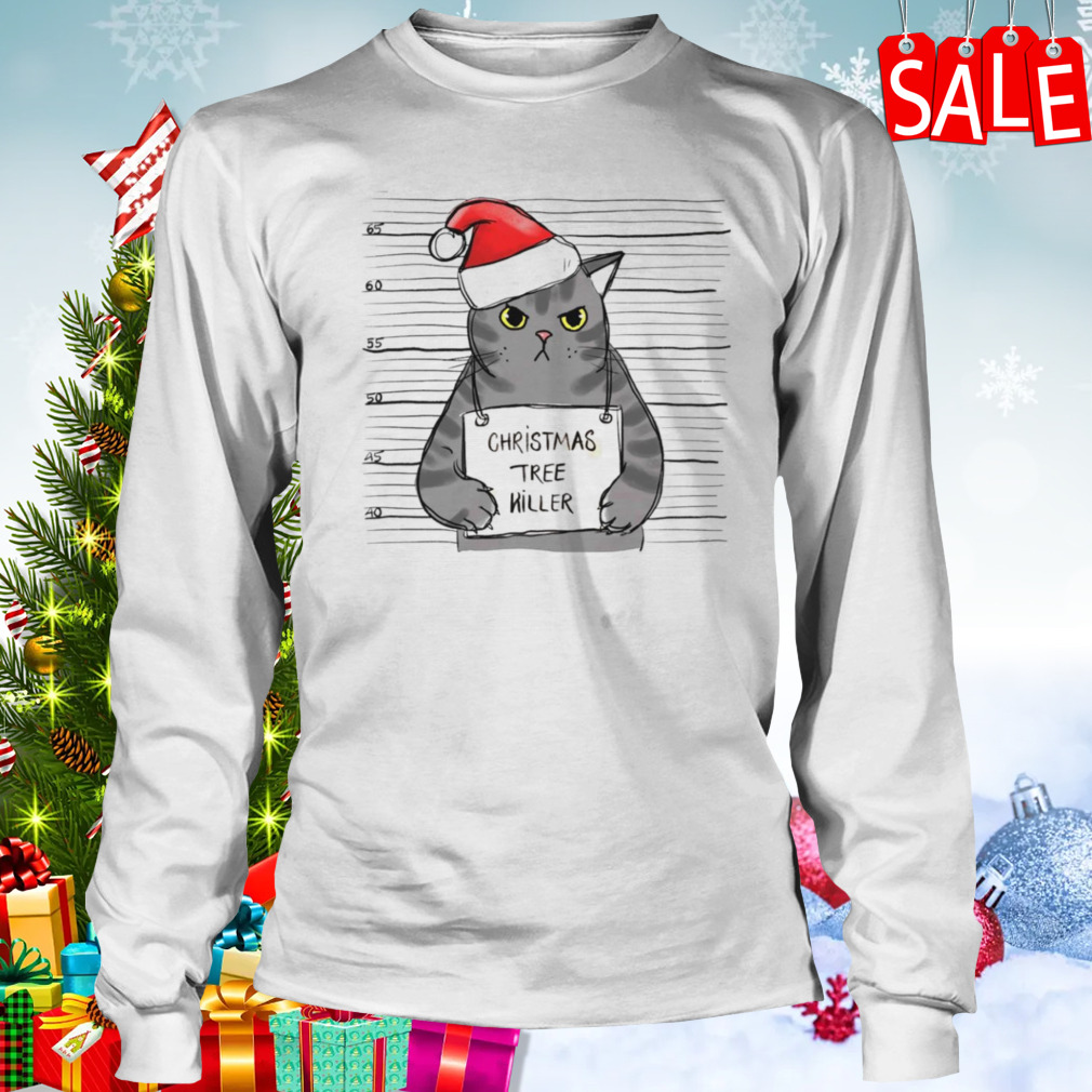Christmas tree killer cat 3 Longsleeve shirt