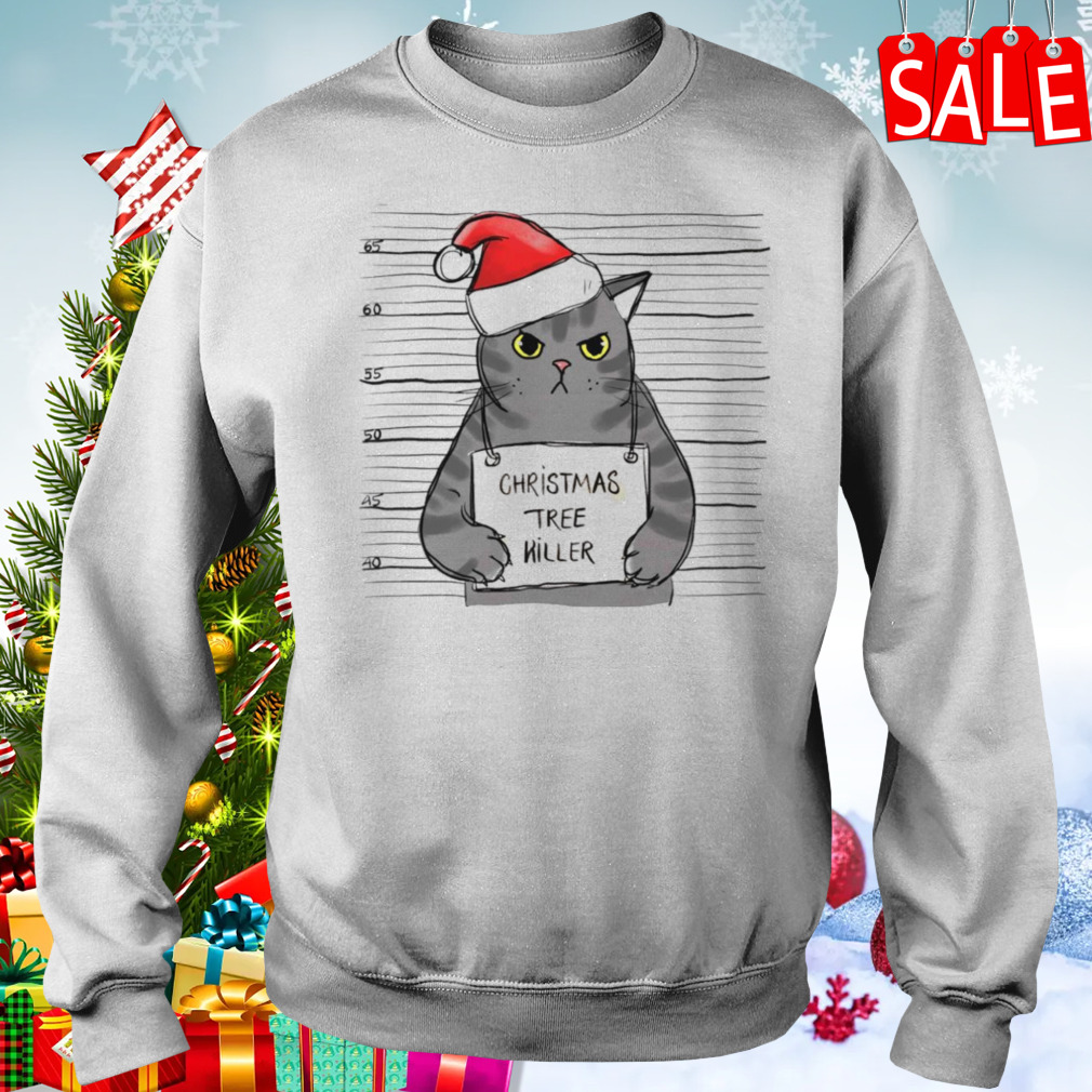 Christmas tree killer cat 4 Sweater