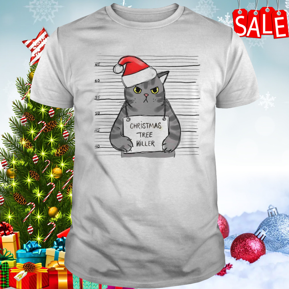Christmas tree killer cat 1 Unisex shirt