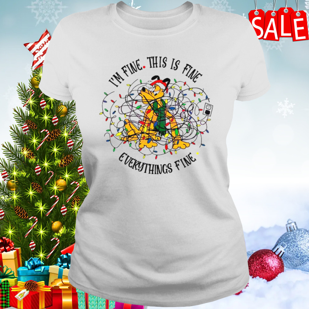 Disney Pluto Is Fine Everythings Fine Christmas Light Shirt 2 Women's shirt