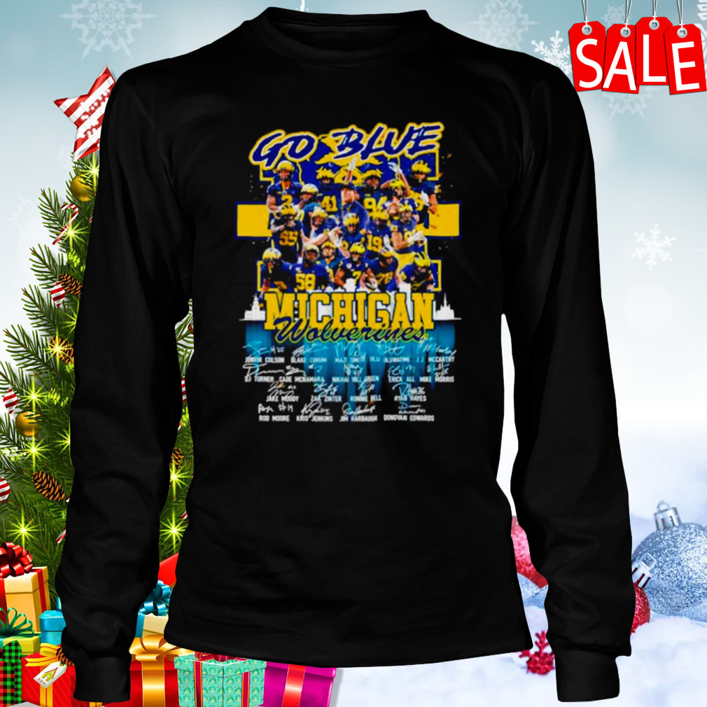 Go blue Michigan Wolverines signatures shirt 3 Longsleeve tshirt