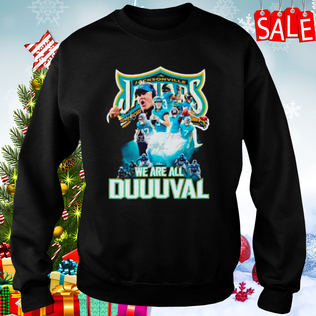 Jacksonville Jaguars we are all Duuuval signatures shirt 4 Sweaters