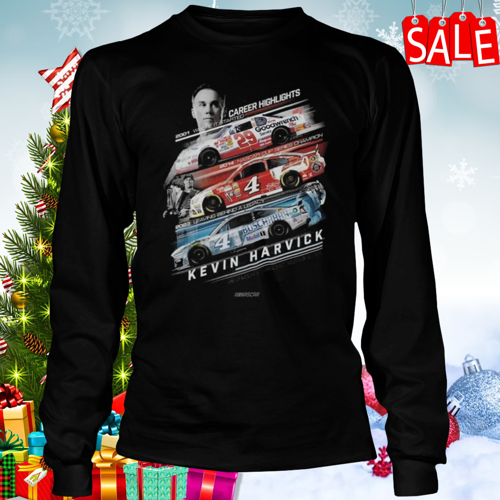 Kevin Harvick Checkered Flag Sports Black Career Milestones shirt 3 Longsleeve tshirt
